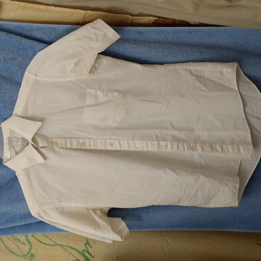 Men's white Ketch dress shirt, shirt sleeve, size 15 1/2